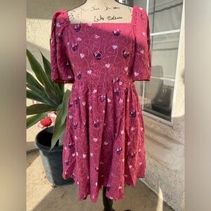 Heart Patterned Red Dress